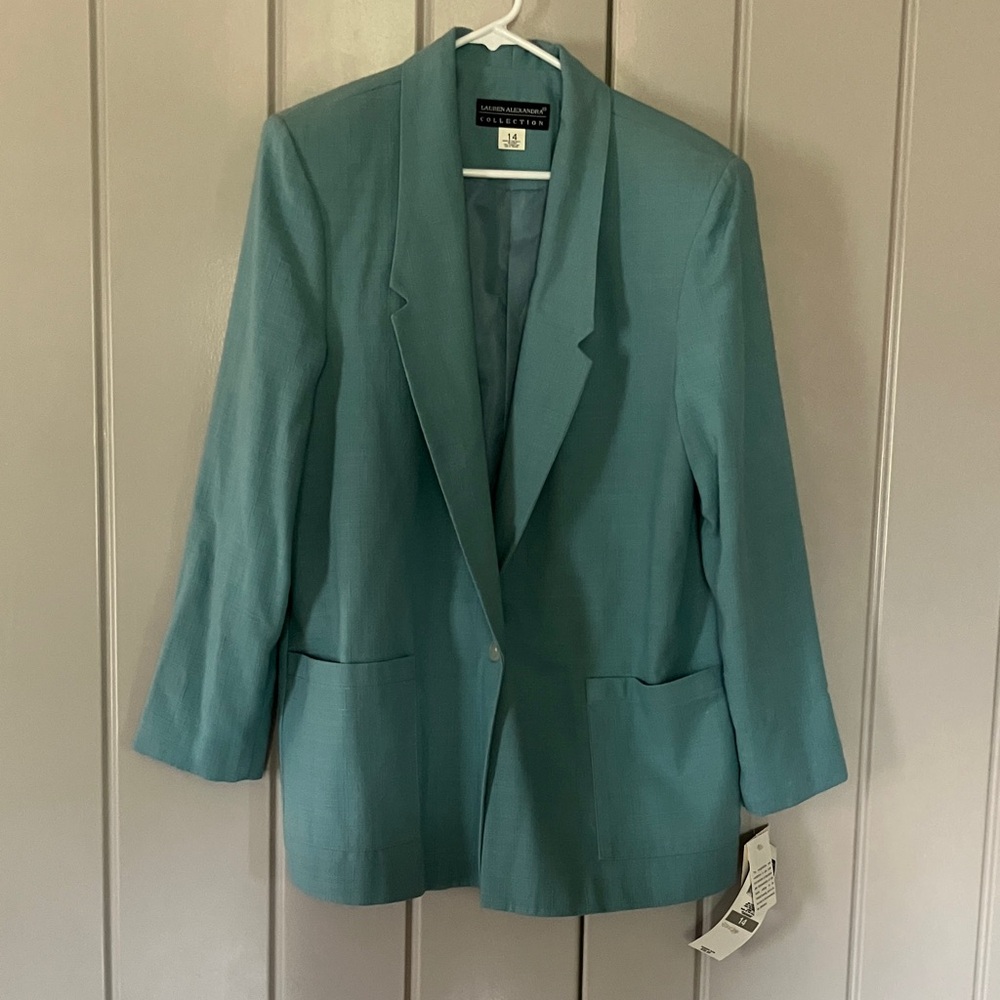 NWT Lauren Alexandra Women's Teal Blazer